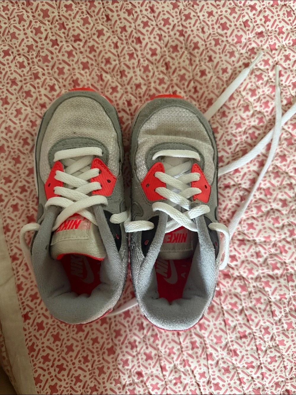 Toddler Nike Air Max 90 Sneakers - White, Gray & Infrared size 10c